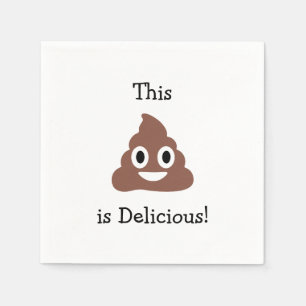 Customizable Poo Emoticon Napkins