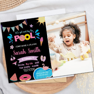 Customizable Pool Party Invitations for Kids