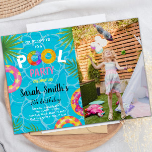 Customizable Pool Party Invitations for Kids