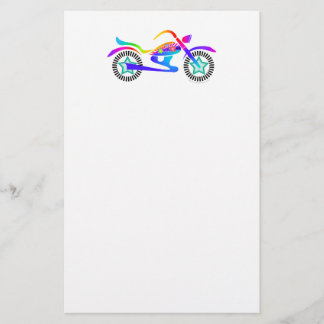 Customizable Pop Art MOTORCYLE Stationery