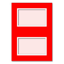 Customizable Poppy Red Tented Place Card