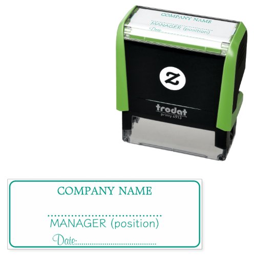 Customizable Position Signature Date Corporate Self_inking Stamp