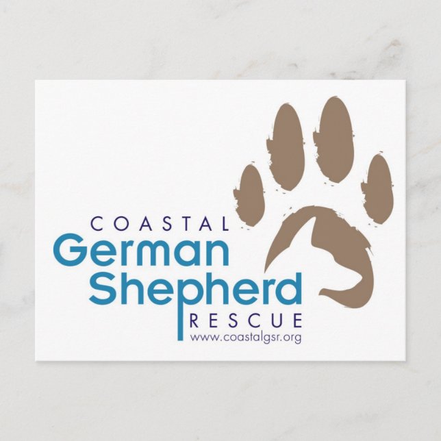 Customizable Postcard - Coastal German Shepherd (Front)