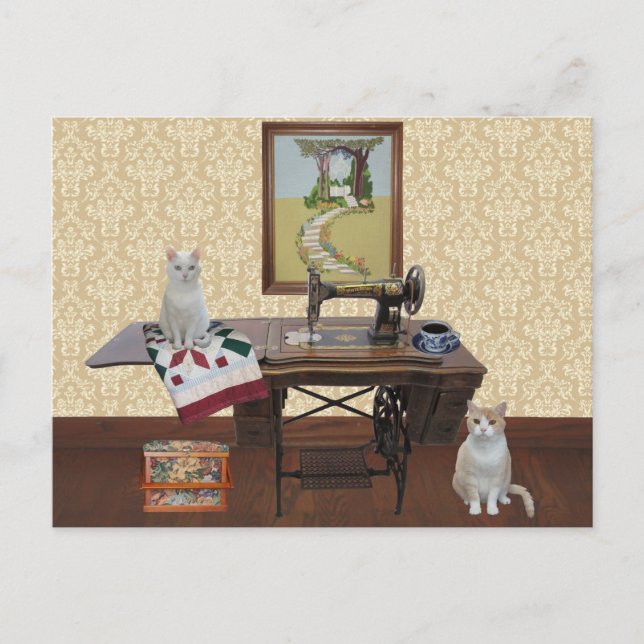 Customizable Postcard for Seamstresses & Quilters (Front)