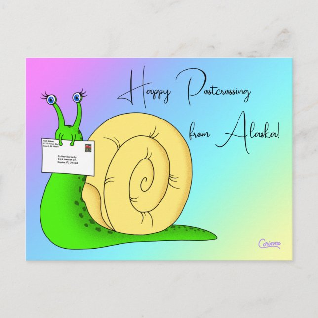Customizable Postcrossing Snail Mail - Postcard (Front)