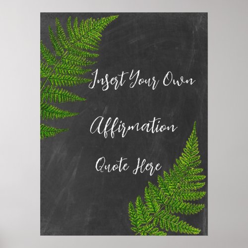 Customizable Poster Create Your Own Affirmation