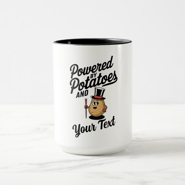 Customizable Powered By Potatoes Mug (Center)