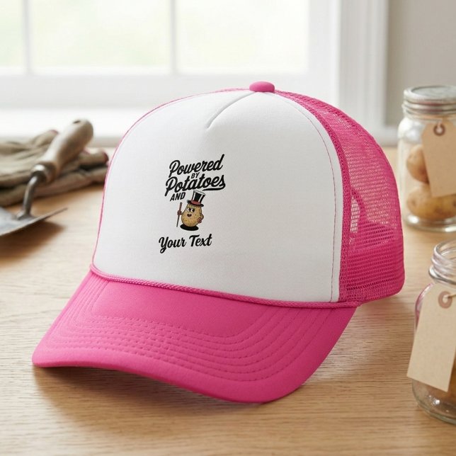 Customizable Powered By Potatoes Trucker Hat (Creator Uploaded)