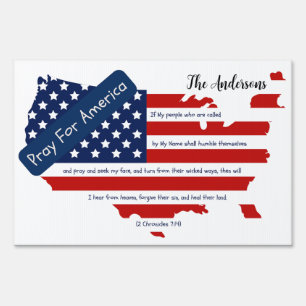 Customizable Pray For America -Yard Sign