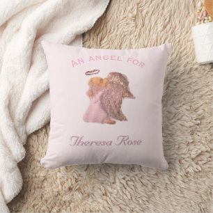 Customizable Praying Angel Throw Pillow