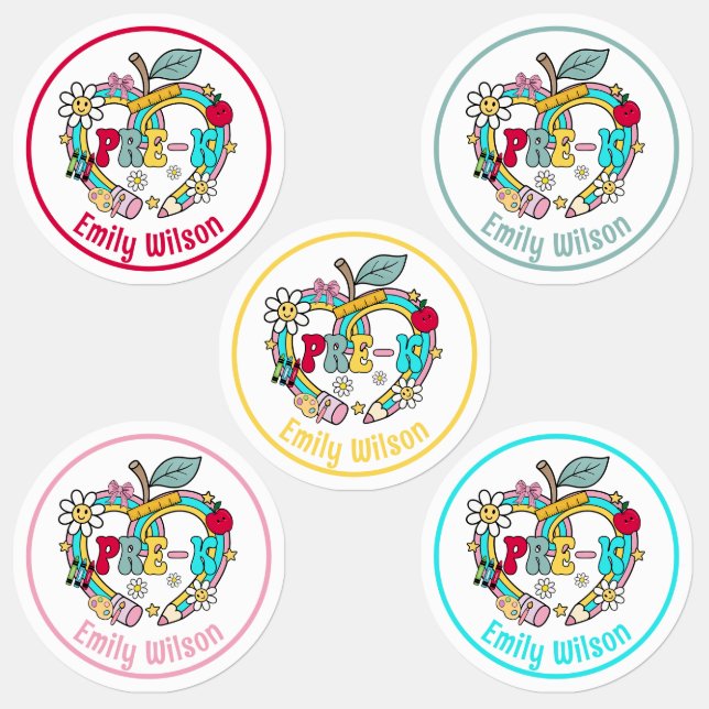 Customizable Pre-K Name Tags Labels (Group)