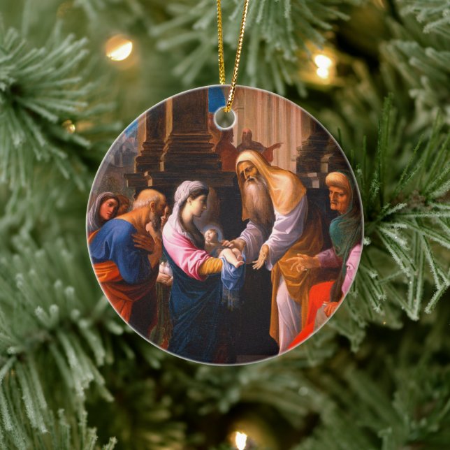 Customizable Presentation of Our Lord Ceramic Ornament (Tree)