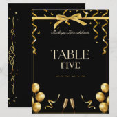 Customizable Prestige Gold Retirement Table Number (Front/Back)