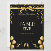Customizable Prestige Gold Retirement Table Number (Front)