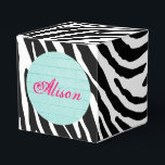 Customizable Pretty Little Favor Box<br><div class="desc">I'm not even lying to you. This Customizable Pretty Little Favor Box really is a pretty little favor box that is customizable. The design features a background of black and white zebra stripes, because, let's face it, zebras are in fact black and white. On top of that is an inner...</div>