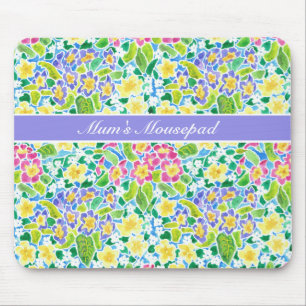 Customizable, Pretty Spring Primroses Mousepad