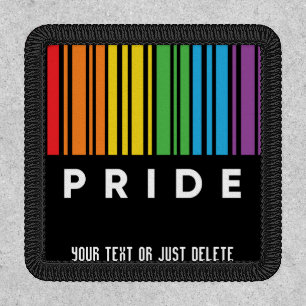 Customizable Pride Rainbow Barcode LGBTQIA+ Patch