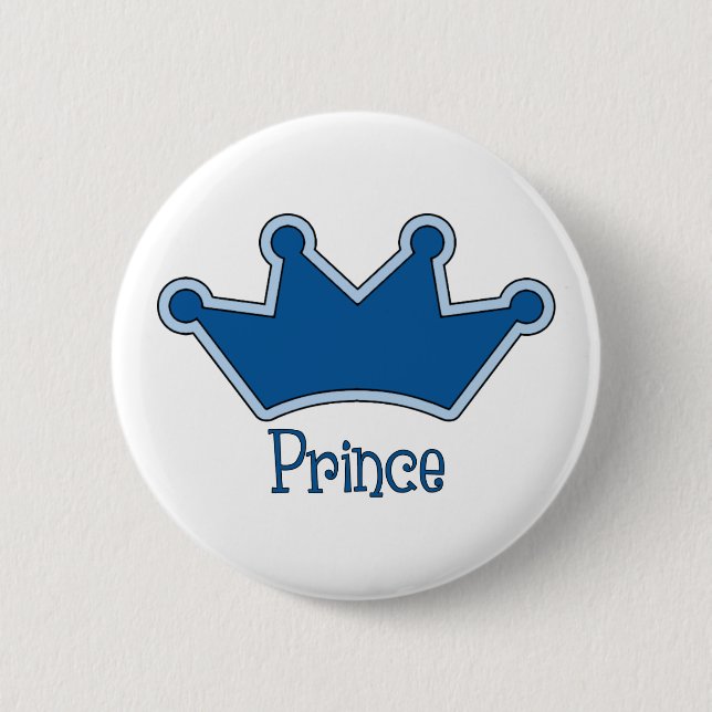 Customizable Prince - Crown Pinback Button (Front)