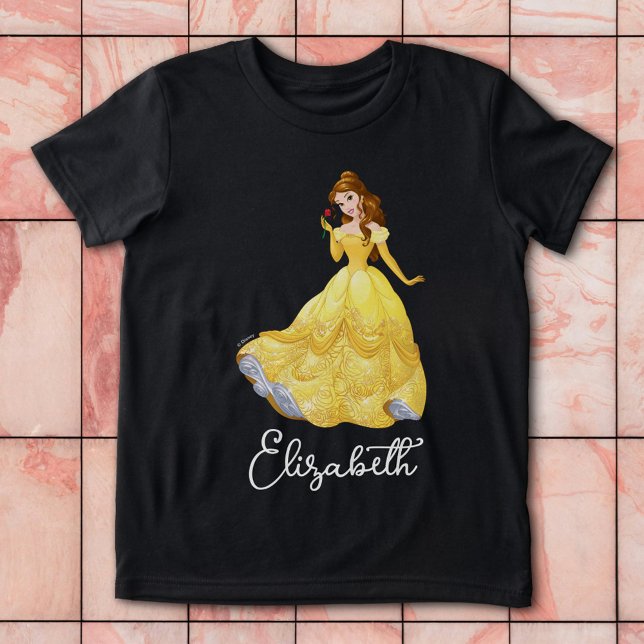 Customizable Princess Belle Tri-Blend Shirt (Shirt on background)