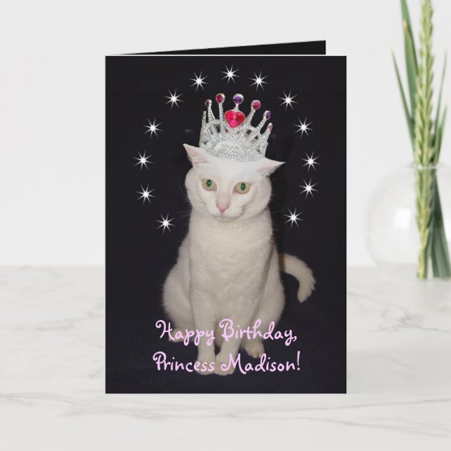 Customizable Princess Birthday Card (Front)
