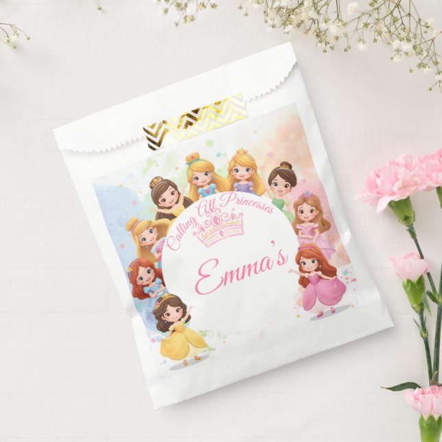 Customizable Princess Girl Birthday Chocolate  Favor Bag (Sealed)