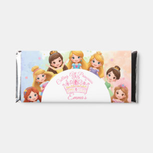 Customizable Princess Girl Birthday Chocolate  Hershey Bar Favors