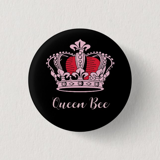 Customizable Princess Queen Crown Button (Front)