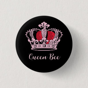 Customizable Princess Queen Crown Button