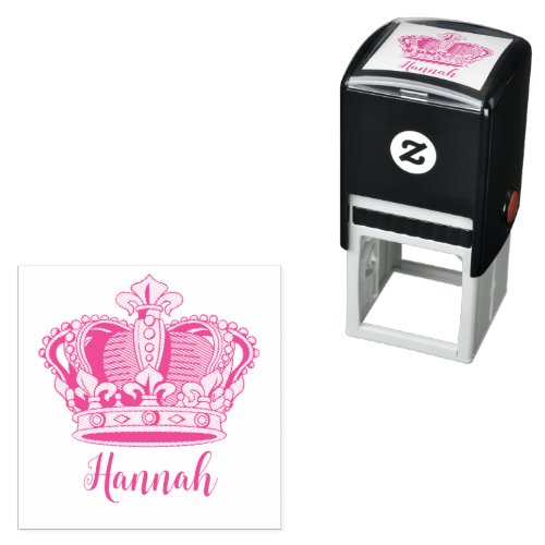 Customizable Princess Queen Crown Self_inking Stamp