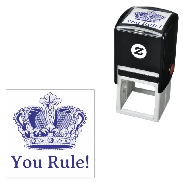Customizable Princess Queen King Crown Self-inking Stamp (In Situ)