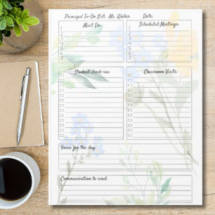 Customizable Principal To-Do List  Notepad