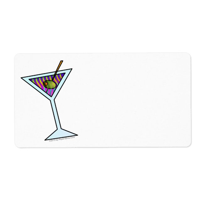 Customizable, Printable Avery MARTINI LABELS (Front)