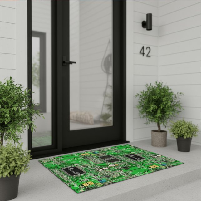 Customizable Printed Circuit Board - Green Geek Doormat (Creator Uploaded)
