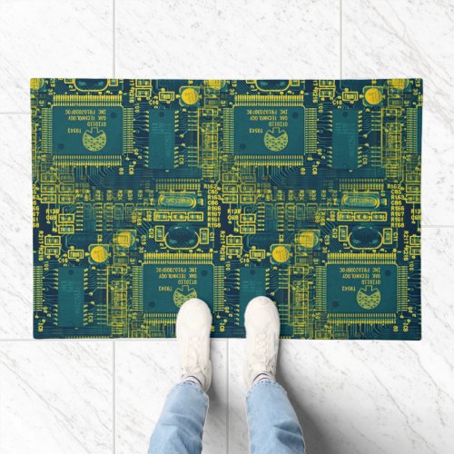    Customizable Printed Circuit Board _ Green Geek Doormat