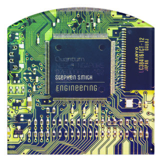 Customizable Printed Circuit - Geek electronic PCB Door Sign