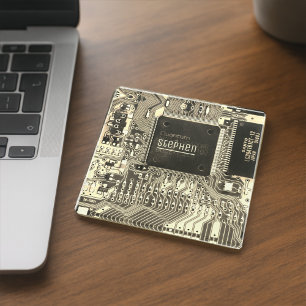 Customizable Printed Circuit - Geek electronic PCB Glass Coaster