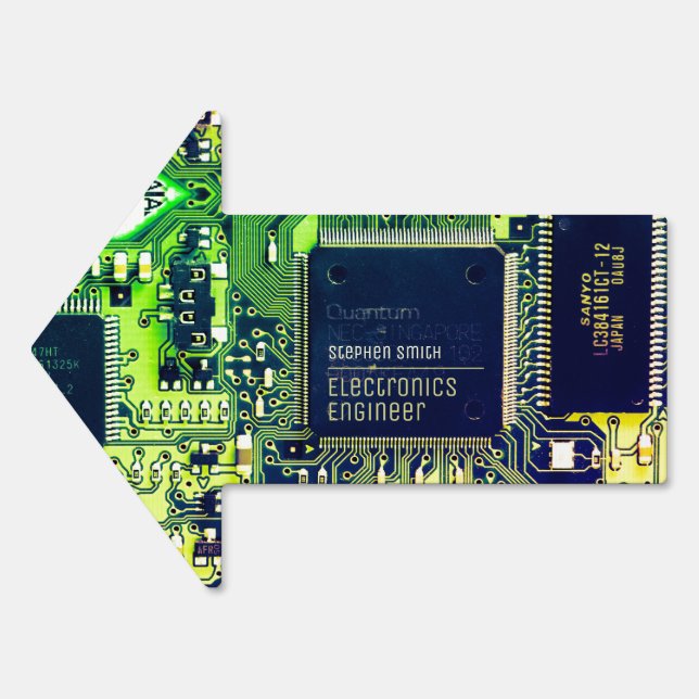 Customizable Printed Circuit - Geek electronic PCB Sign (Front)