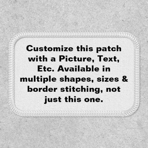 Customizable printed patches