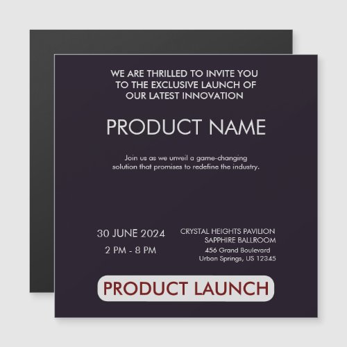 Customizable Product Launch Event Simple  Magnetic Invitation