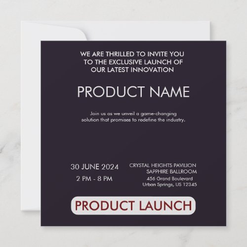 Customizable Product Launch Event Simple  Save The Date