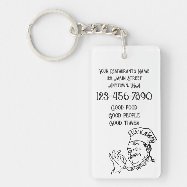 Customizable Products Business Promos Keychain (Front)