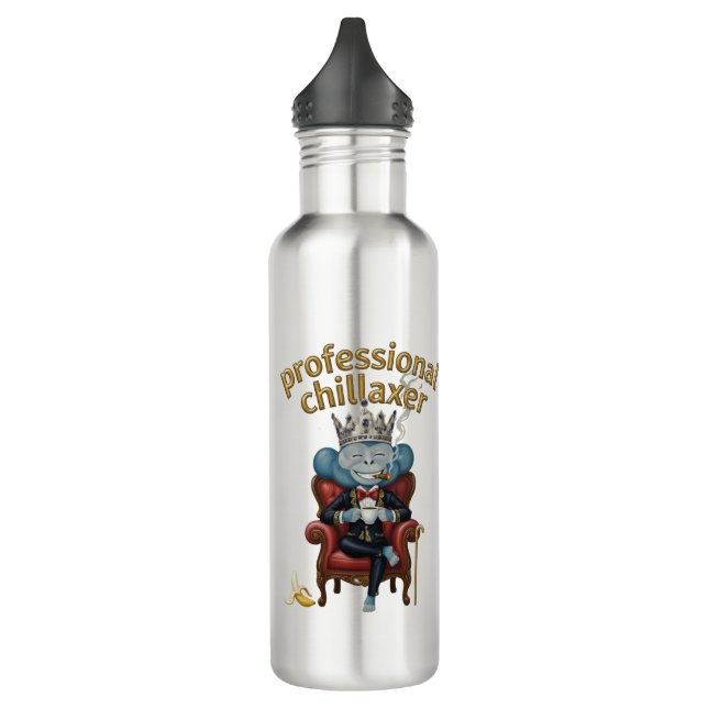 Customizable Professional chillaxer Monkey Stainless Steel Water Bottle (Left)