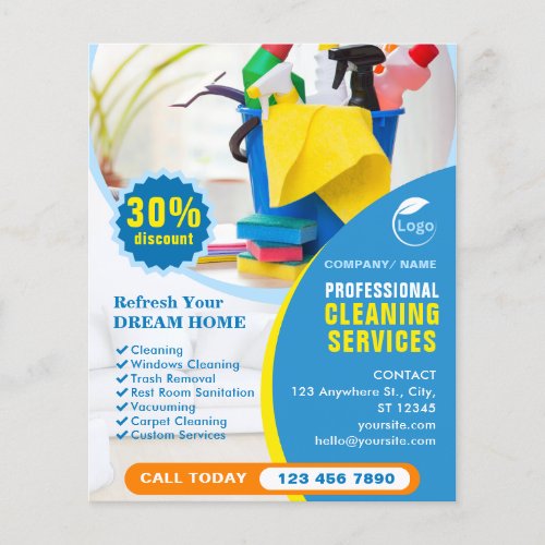 Customizable Professional Cleaning Services  Flyer