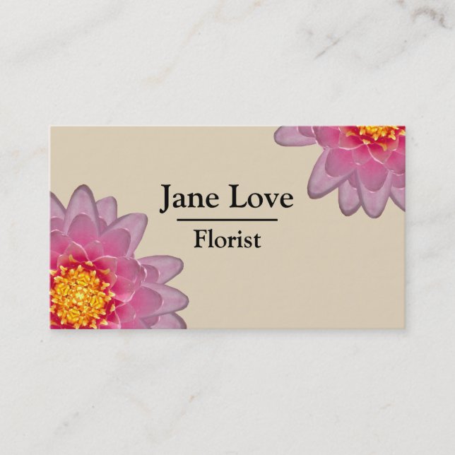 Customizable Professional Florist Business Cards (Front)