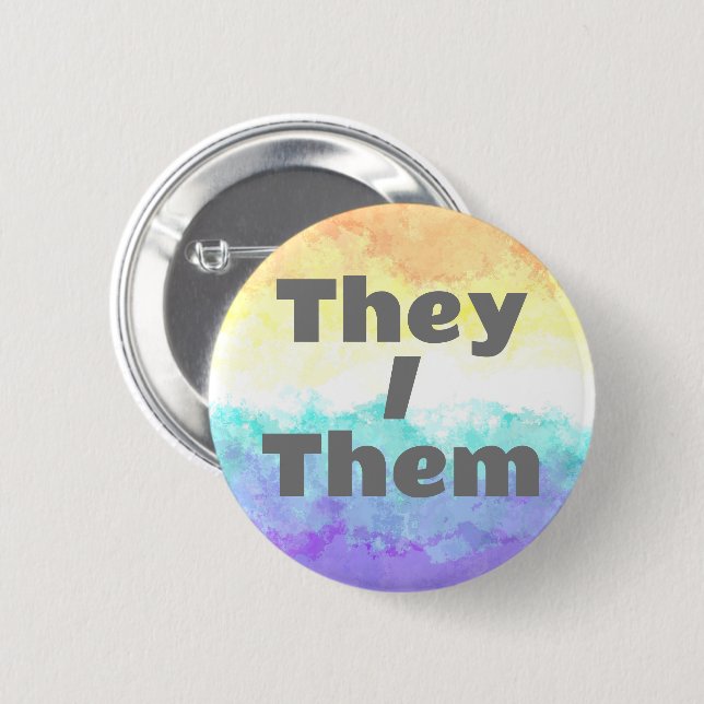 Customizable Pronoun Boho Genderfaun Pride Flag Button (Front & Back)