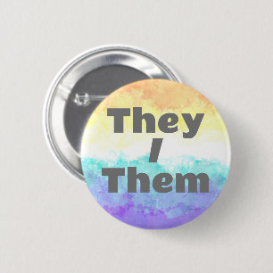 Customizable Pronoun Boho Genderfaun Pride Flag Button