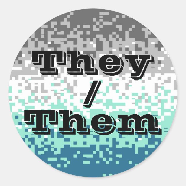 Customizable Pronoun Frayromantic Pride Flag Classic Round Sticker (Front)