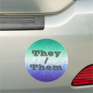 Customizable Pronoun MLM Men Loving Men Pride Flag Car Magnet