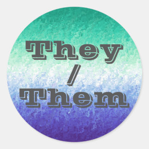 Customizable Pronoun MLM Men Loving Men Pride Flag Classic Round Sticker