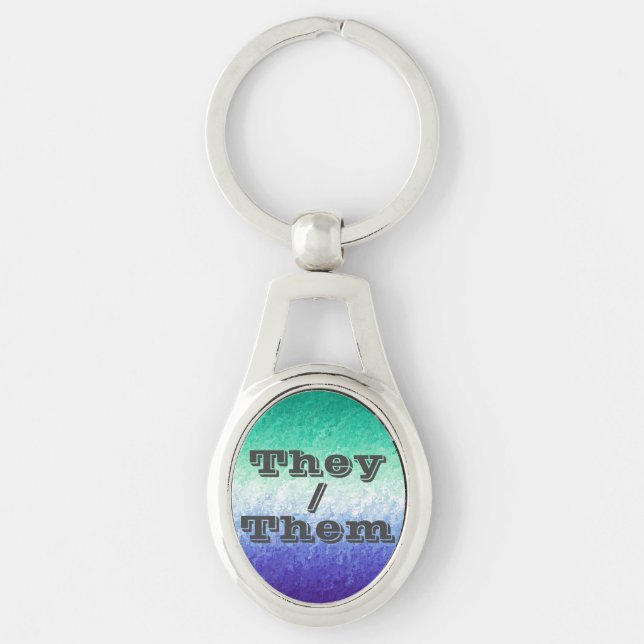 Customizable Pronoun MLM Men Loving Men Pride Flag Keychain (Front)